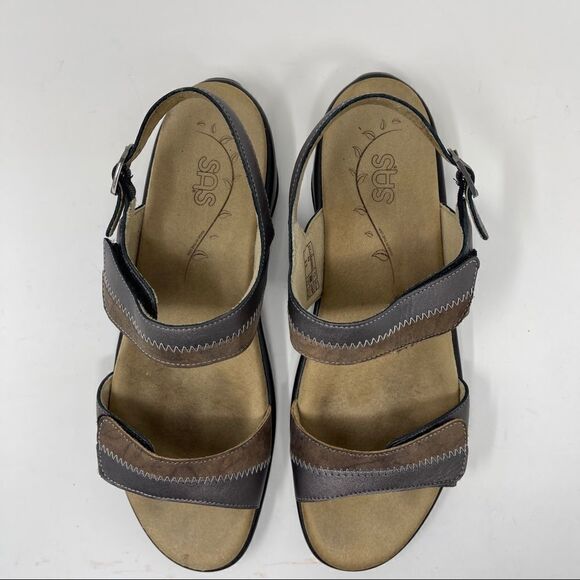SAS Tripad Comfort Sandals Metallic Women's Size 11 Narrow Adjustable Straps - Picture 2 of 8